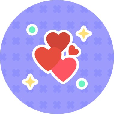 Kalp. Web simgesi basit illüstrasyon