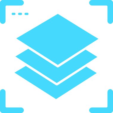 Mavi bir simgenin vektör illüstrasyonu