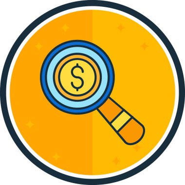 Büyüteç doldurulmuş ayet, basit vektör illüstrasyonu