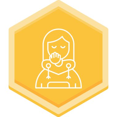 Kadın. Web simgesi basit illüstrasyon