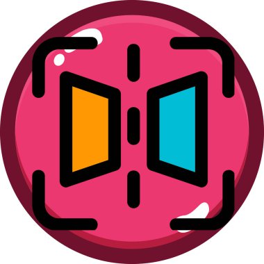 Virüsün metni olan yuvarlak bir düğmenin vektör simgesi