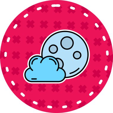 Bir bulut simgesinin vektör illüstrasyonu