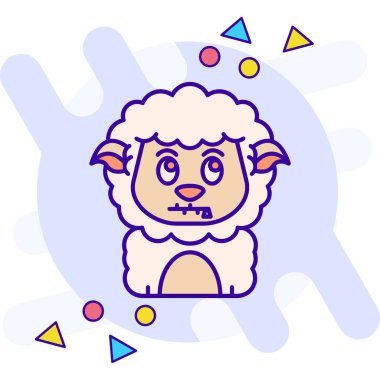 Çizgi biçiminde koyun simgesi