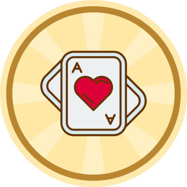 Casino çip simgesi. Casino çip vektör simgesi web için düz çizimi