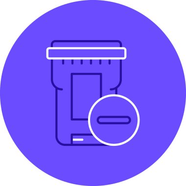 Bir mavi ve mor simgenin vektör illüstrasyonu