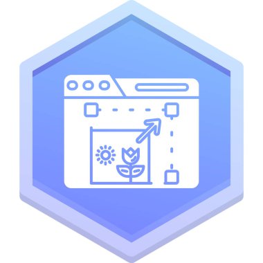 Web ayarı renk vektörü simgesi