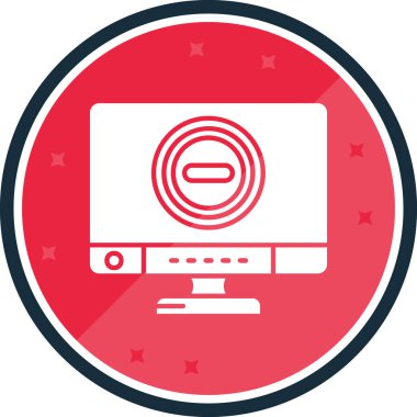 Bir bilgisayar simgesinin vektör illüstrasyonu