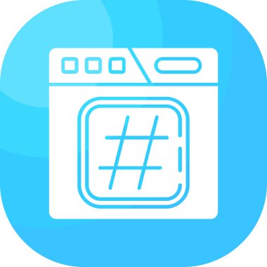 çamaşır vektörü simgesi modern mavi illüstrasyon