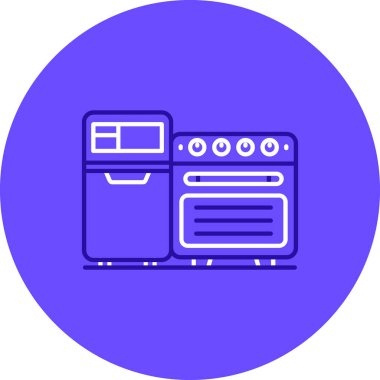 Fırın simge vektör çizim