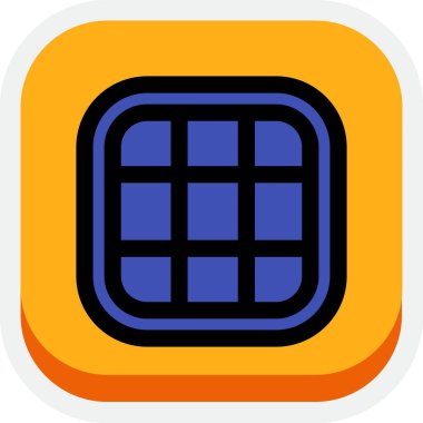 Kare düğmenin simgesi