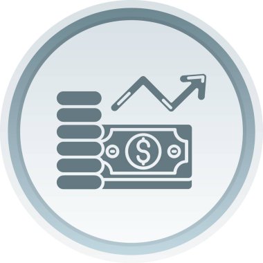 Dolar işareti simgesi, basit vektör illüstrasyonu