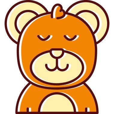 Tatlı çizgi film ayısının vektör çizimi