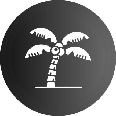 Palmiye ağacı simgesi. vektör illüstrasyonu