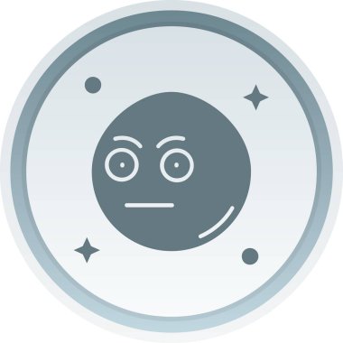 Şirin bir ay simgesinin vektör çizimi