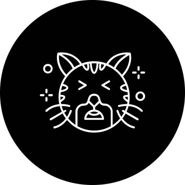 kedi simgesi vektör illüstrasyonu