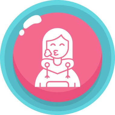 Maskeli bir kadının vektör çizimi