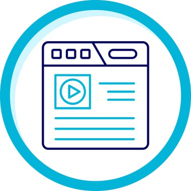 video oynatıcı simgesi, vektör illüstrasyonu