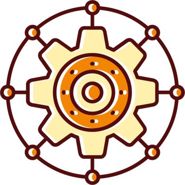 Modern dişli simgesinin vektör çizimi