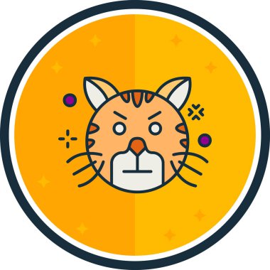 Kedi simgesinin vektör illüstrasyonu