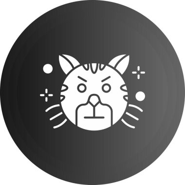 kedi yüz simgesi vektör illüstrasyonu