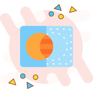 Güneş ikonu. vektör illüstrasyonu