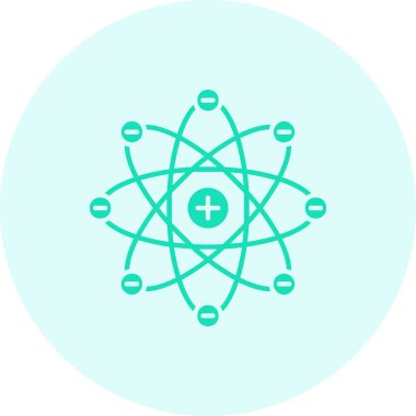 atom simgesi, vektör illüstrasyonu