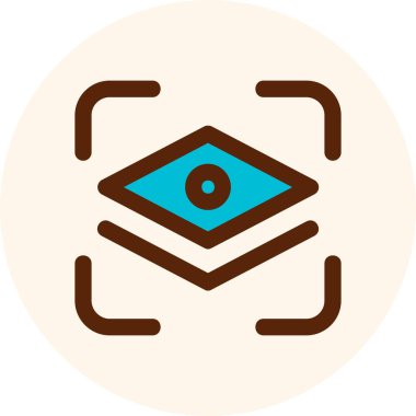 Göz. Web simgesi basit illüstrasyon