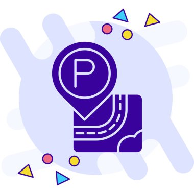 park simgesi vektör illüstrasyonu