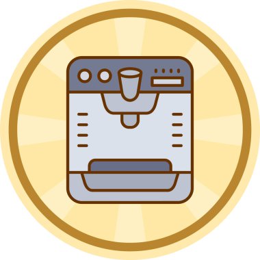 Kahve makinesi simgesi, illüstrasyon