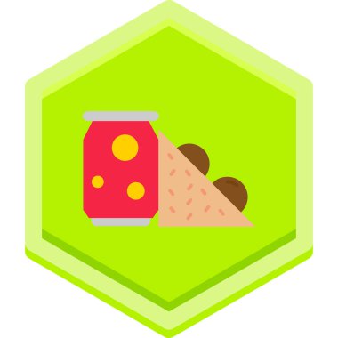 Düz stil çikolatalı tatlı ikonu