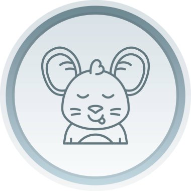 Şirin bir tavşan simgesinin vektör çizimi