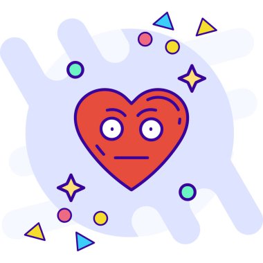 Emoji yüz ifadesi simgesi - ana hatlar biçiminde