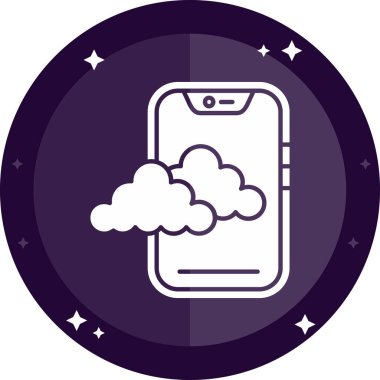 Akıllı telefon simgesinin vektör illüstrasyonu