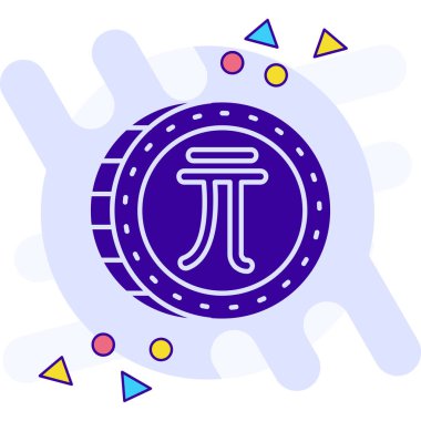 Mavi çizgi sihirli şapka simgesi beyaz arkaplanda izole edildi. Sihirli şapka. Gizemli eğlence konsepti. Rastgele dinamik şekiller. vektör illüstrasyonu