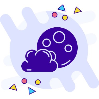 Şirin bir çizgi film simgesinin vektör çizimi