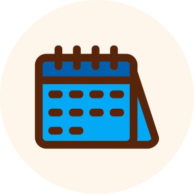 Takvim. Web simgesi basit illüstrasyon