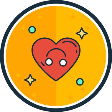 Kalp ikonu vektör illüstrasyonu