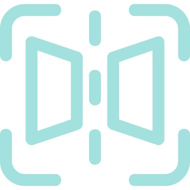 Mavi ve yeşil soyut bir simgenin vektör çizimi