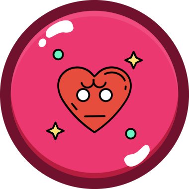 Kalp. Web simgesi basit illüstrasyon