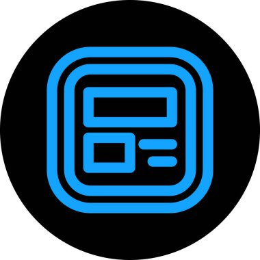 Mavi ve mavi bir ikonun vektör illüstrasyonu