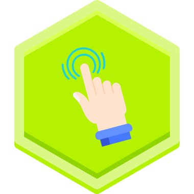 Klik. Web simgesi basit illüstrasyon