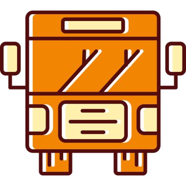 Otobüs. Web simgesi basit illüstrasyon