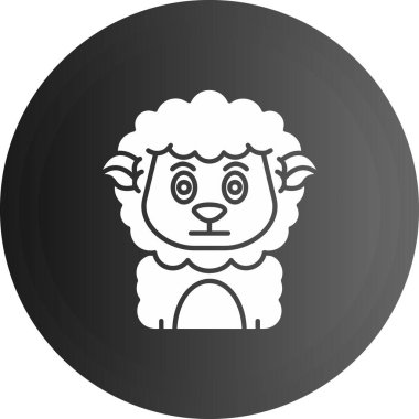 Basit modaya uygun koyun simgesi.