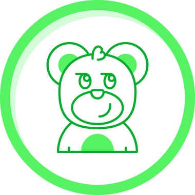 Çemberdeki şirin bebek simgesinin vektör çizimi.