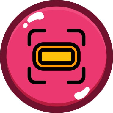 Bir kredi kartının karikatür simgesinin vektör çizimi