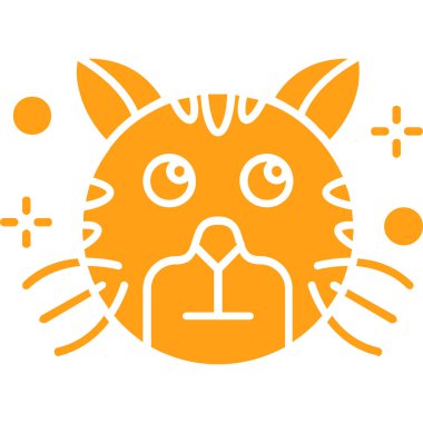 Hayvan ikonu tasarımı. Simgenin özet vektör çizimi