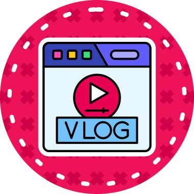 video. Web simgesi basit illüstrasyon