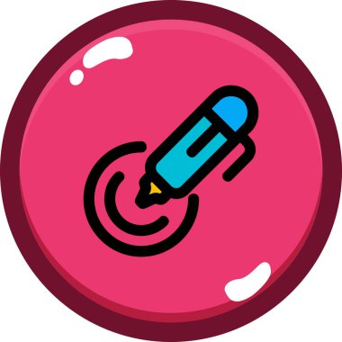 bowling. Web simgesi basit illüstrasyon