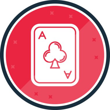 Poker kartları gölgeli yuvarlak vektör simgesi