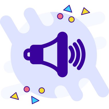 Konuşmacı. Web simgesi basit illüstrasyon